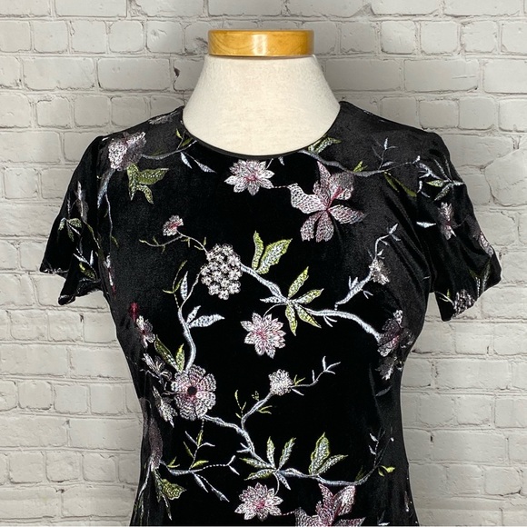 CALVIN KLEIN Floral Velvet Dress - Picture 5 of 10